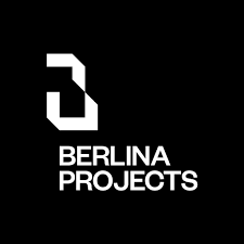 A black and white logo of berlina projects