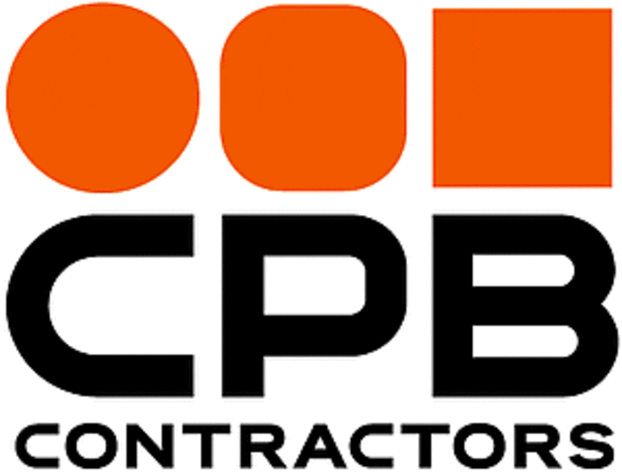 A cpe contractor logo with orange and black letters.
