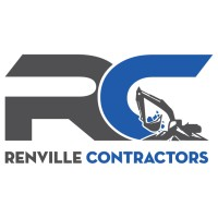 A logo of renville contractors